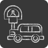 Icon Parking Meter. related to City symbol. chalk Style. simple design illustration vector