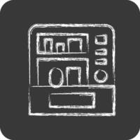 Icon Vending Machine. related to City symbol. chalk Style. simple design illustration vector