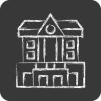 Icon Bank. related to City symbol. chalk Style. simple design illustration vector