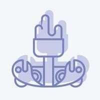 Icon Fountain. related to City symbol. two tone style. simple design illustration vector