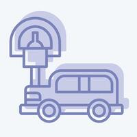 Icon Parking Meter. related to City symbol. two tone style. simple design illustration vector