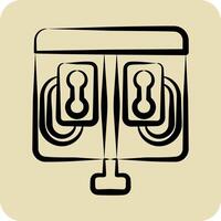 Icon Phone Booth. related to City symbol. hand drawn style. simple design illustration vector