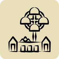 Icon Leisure Park. related to City symbol. hand drawn style. simple design illustration vector