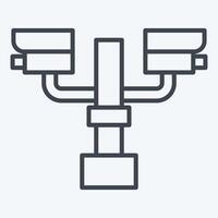 Icon Closed Circuit Camera. related to City symbol. line style. simple design illustration vector