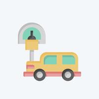 Icon Parking Meter. related to City symbol. flat style. simple design illustration vector