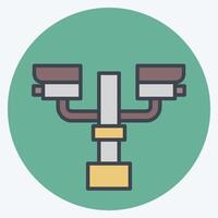 Icon Closed Circuit Camera. related to City symbol. color mate style. simple design illustration vector