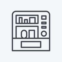 Icon Vending Machine. related to City symbol. line style. simple design illustration vector