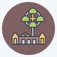 Icon Leisure Park. related to City symbol. color mate style. simple design illustration vector