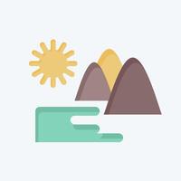 Icon Natural Park. related to City symbol. flat style. simple design illustration vector