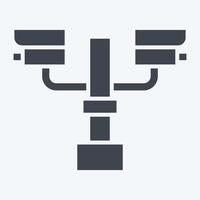 Icon Closed Circuit Camera. related to City symbol. glyph style. simple design illustration vector