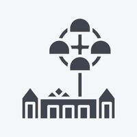 Icon Leisure Park. related to City symbol. glyph style. simple design illustration vector