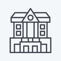 Icon Bank. related to City symbol. line style. simple design illustration vector