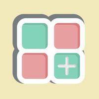 Sticker App. related to Button Download symbol. simple design illustration vector