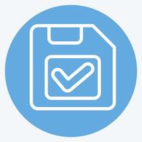 Icon Save. related to Button Download symbol. blue eyes style. simple design illustration vector