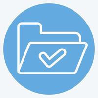 Icon Folder. related to Button Download symbol. blue eyes style. simple design illustration vector