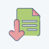 Icon File. related to Button Download symbol. doodle style. simple design illustration vector