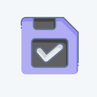 Icon Save. related to Button Download symbol. doodle style. simple design illustration vector