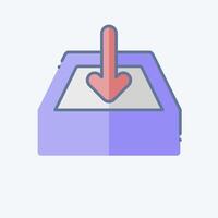 Icon Downloads. related to Button Download symbol. doodle style. simple design illustration vector