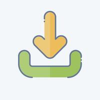 Icon Download. related to Button Download symbol. doodle style. simple design illustration vector