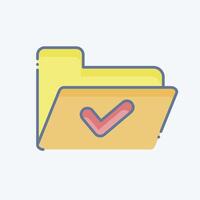 Icon Folder. related to Button Download symbol. doodle style. simple design illustration vector