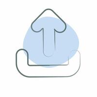 Icon Upload. related to Button Download symbol. Color Spot Style. simple design illustration vector