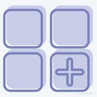 Icon App. related to Button Download symbol. two tone style. simple design illustration vector