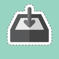 Sticker line cut Downloads. related to Button Download symbol. simple design illustration vector