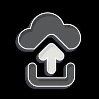 Icon Cloud Upload. related to Button Download symbol. glossy style. simple design illustration vector