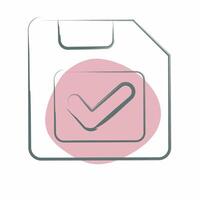 Icon Save. related to Button Download symbol. Color Spot Style. simple design illustration vector