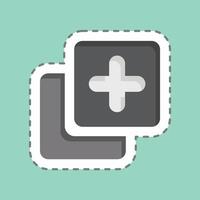 Sticker line cut Copy. related to Button Download symbol. simple design illustration vector