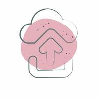 Icon Cloud Upload. related to Button Download symbol. Color Spot Style. simple design illustration vector