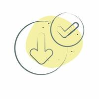 Icon Download Success. related to Button Download symbol. Color Spot Style. simple design illustration vector