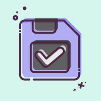 Icon Save. related to Button Download symbol. MBE style. simple design illustration vector