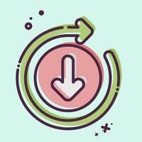 Icon Downloading. related to Button Download symbol. MBE style. simple design illustration vector