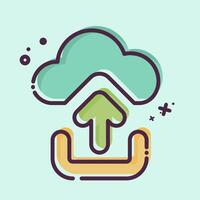 Icon Cloud Upload. related to Button Download symbol. MBE style. simple design illustration vector