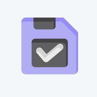 Icon Save. related to Button Download symbol. color mate style. simple design illustration vector