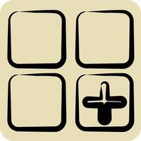 Icon App. related to Button Download symbol. hand drawn style. simple design illustration vector