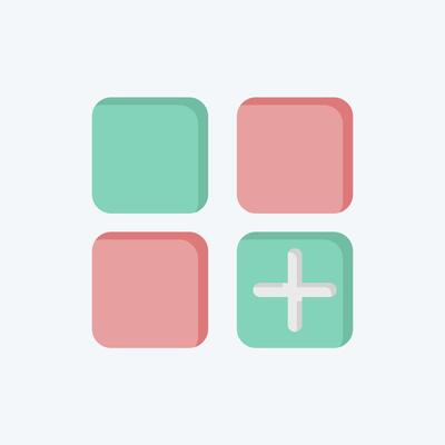 Icon App. related to Button Download symbol. color mate style. simple design illustration