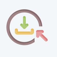 Icon Click To Download. related to Button Download symbol. color mate style. simple design illustration vector