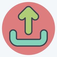 Icon Upload. related to Button Download symbol. flat style. simple design illustration vector