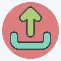 Icon Upload. related to Button Download symbol. flat style. simple design illustration vector