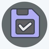 Icon Save. related to Button Download symbol. flat style. simple design illustration vector