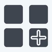 Icon App. related to Button Download symbol. glyph style. simple design illustration vector