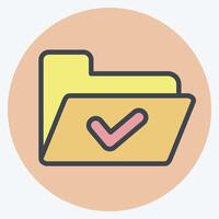 Icon Folder. related to Button Download symbol. flat style. simple design illustration vector