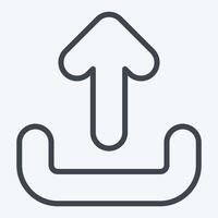 Icon Upload. related to Button Download symbol. line style. simple design illustration vector