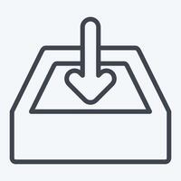 Icon Downloads. related to Button Download symbol. line style. simple design illustration vector
