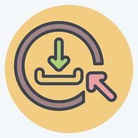 Icon Click To Download. related to Button Download symbol. flat style. simple design illustration vector