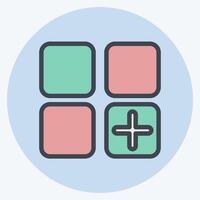 Icon App. related to Button Download symbol. flat style. simple design illustration vector