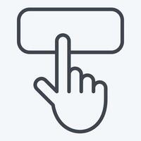 Icon Button. related to Button Download symbol. line style. simple design illustration vector