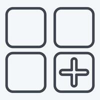 Icon App. related to Button Download symbol. line style. simple design illustration vector